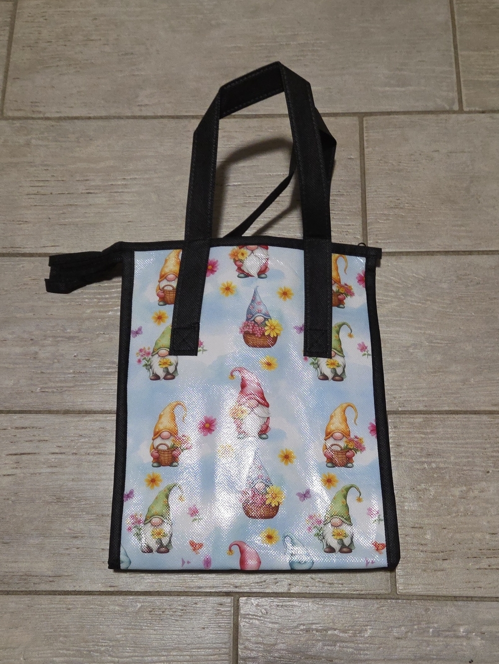 Gnome Print Reusable, Insulated Tote Bag - Picture 1 of 4